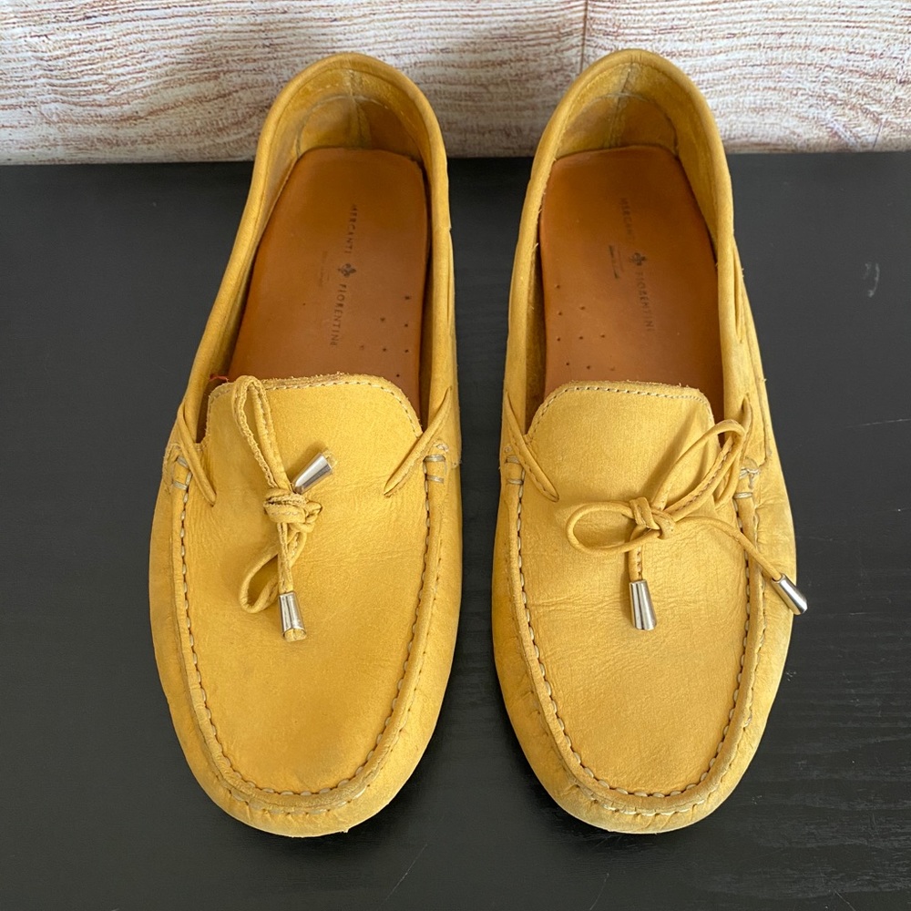 Mercanti Fiorentini Leather Driving Flat Loafers